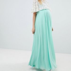 ASOS Maternity Lace Embellished crop top maxi NWT